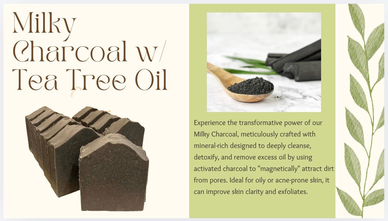Milky Charcoal w/ Tea Tree Oil Soap - Gabriel's Heart Organic Skin Care